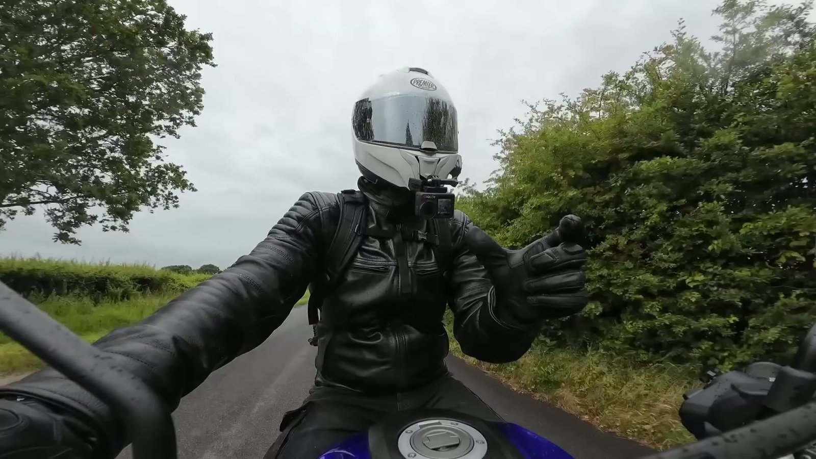 Close-up of the new ride-by-wire throttle system, emphasizing its digital controls and riding mode options.