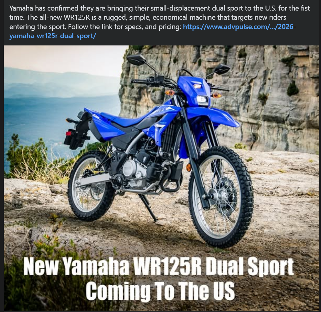 Yamaha WR125R Specs and Pricing