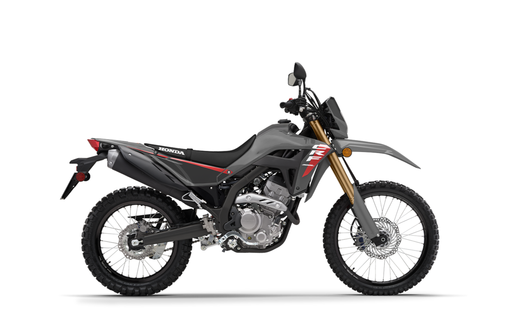 The 2026 Honda CRF300L showing its gold USD forks and aggressive off-road stance