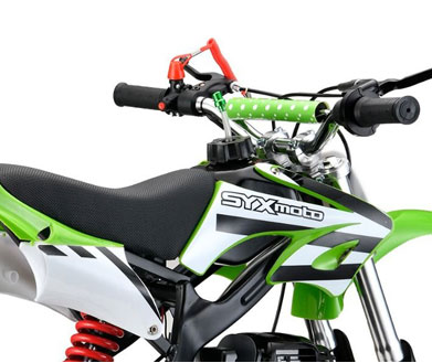 Entry-level 40cc gas-powered kids dirt bike on grass