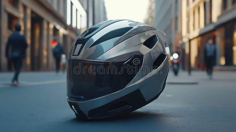 Rider in city traffic wearing protective gear, illustrating commute testing