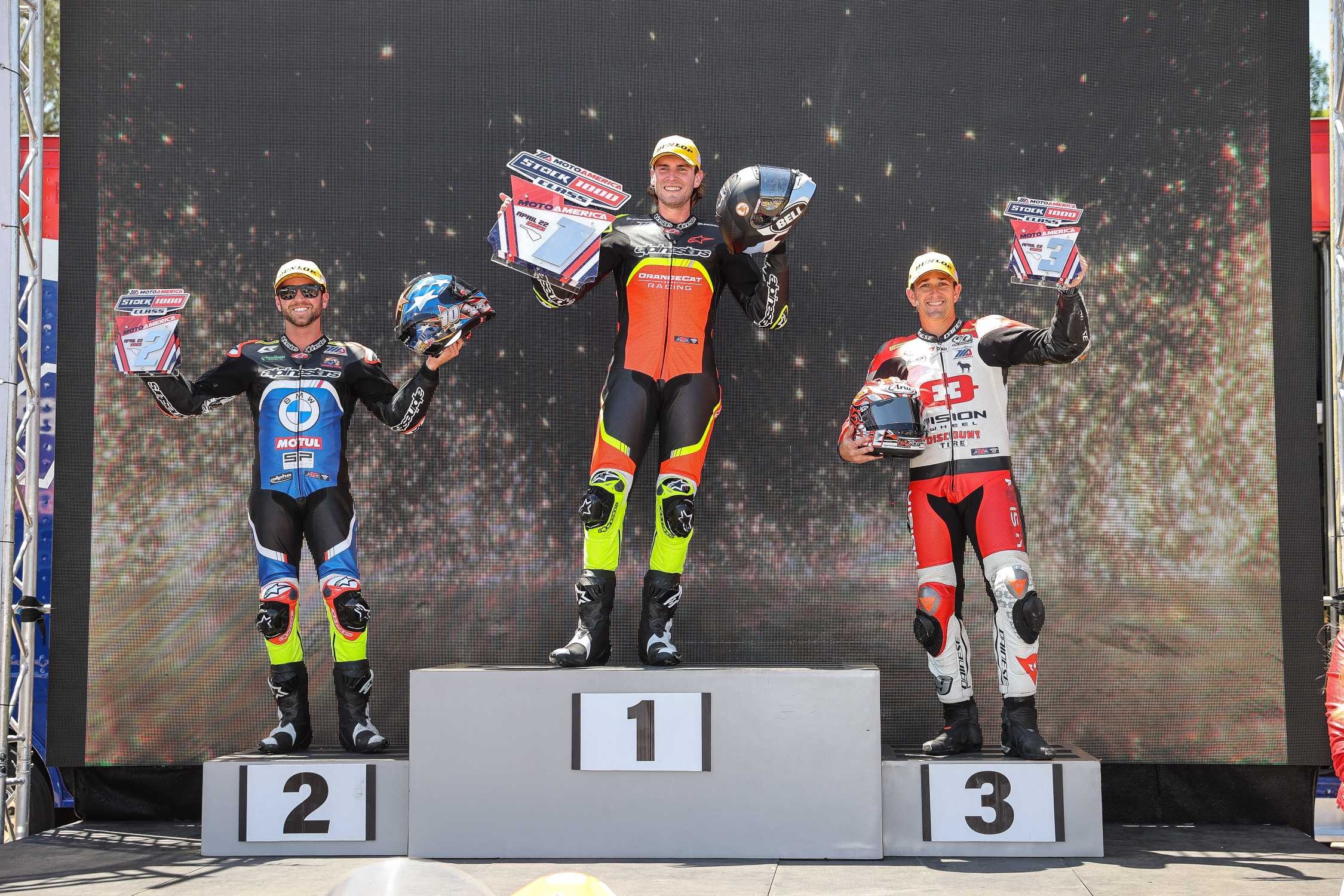 Championship podium celebration scene