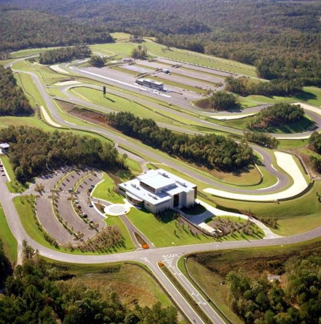 Aerial or wide view of Barber Motorsports Park circuit