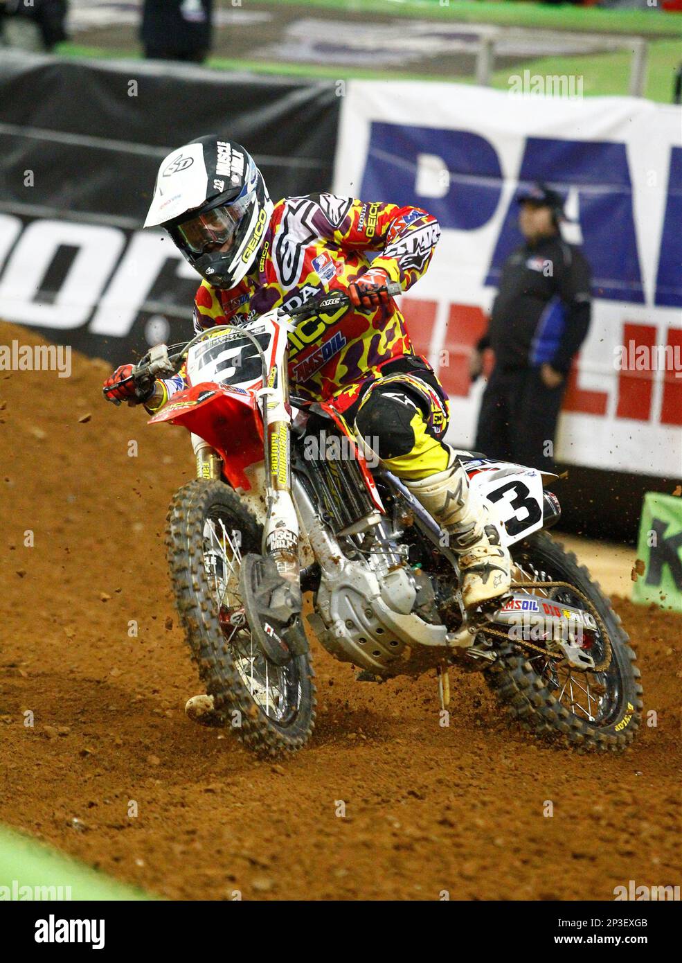 Honda 450 rider navigating whoops to represent Morrow