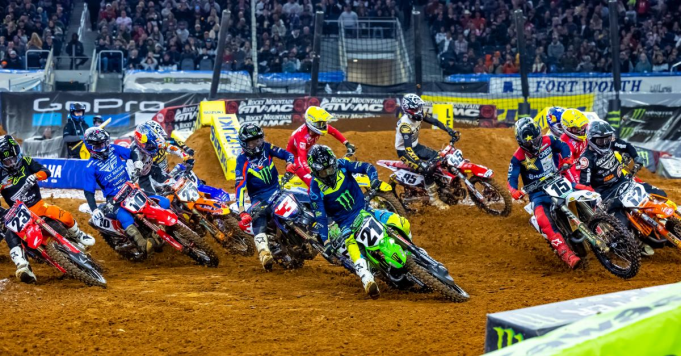 Hero image showing the spectacle of Supercross at a packed stadium