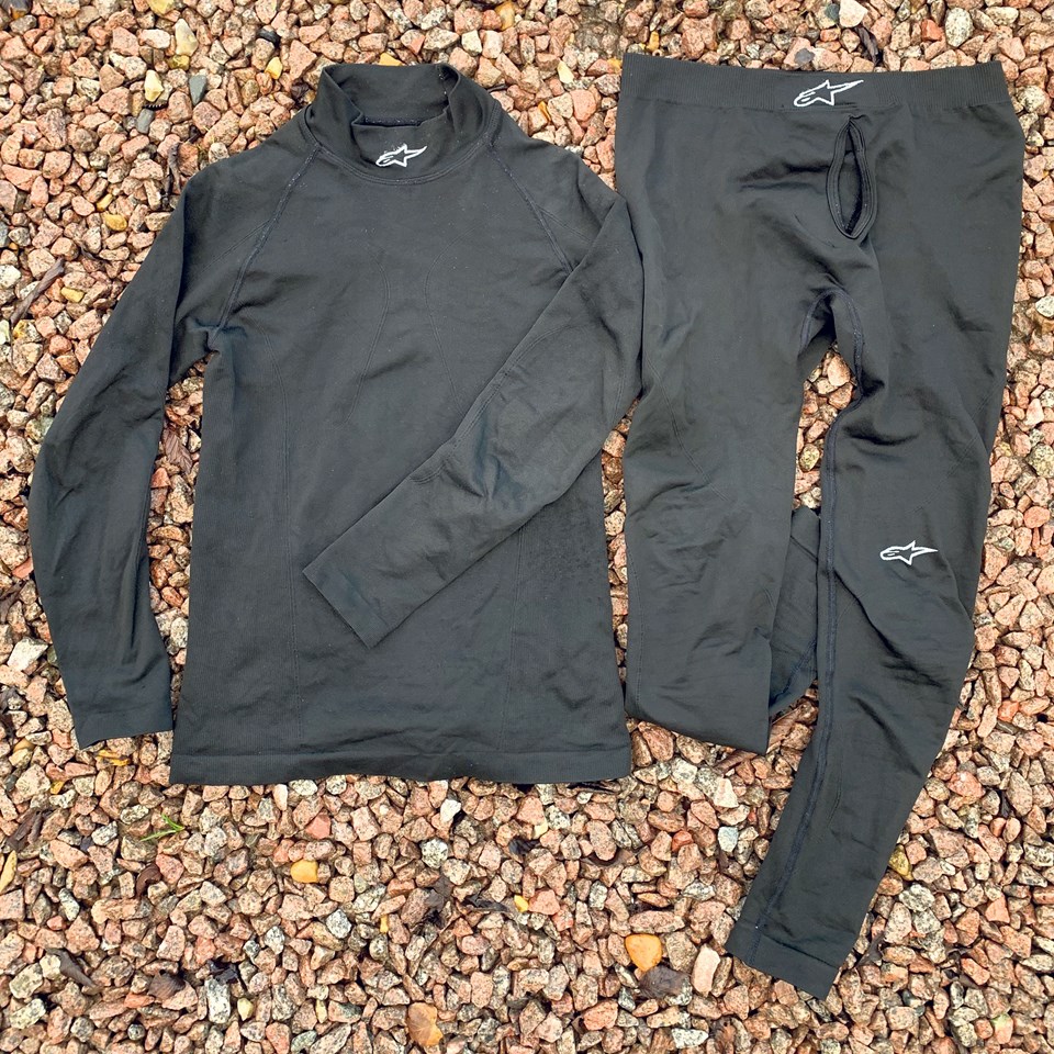 Flat lay or comparison shot of multiple base layer products