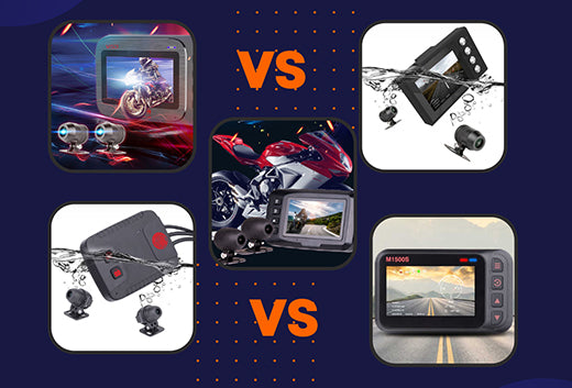 Side-by-side or single dash cam screen showing road footage quality