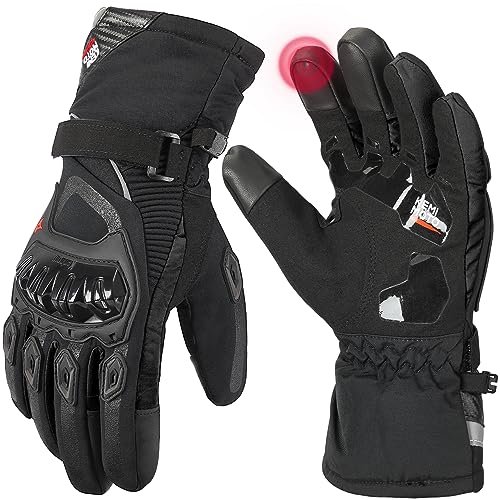 Alpinestars SP-8 gloves worn on a motorcycle or displayed on handlebars