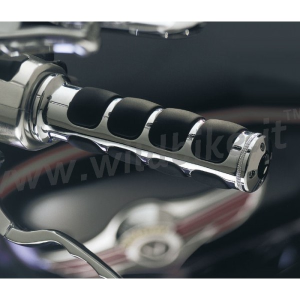 ODI Rogue lock-on grips on an adventure or dual-sport motorcycle