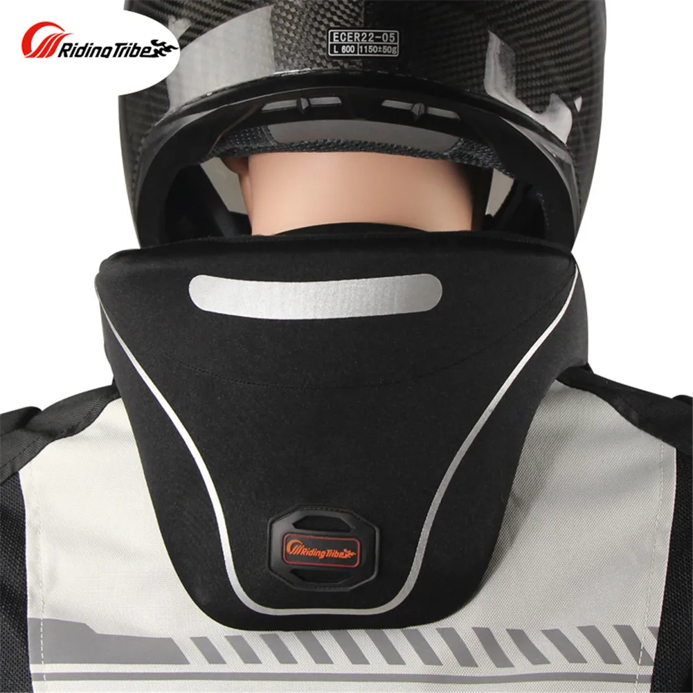 Road rider in full gear including visible neck brace, sport or touring context