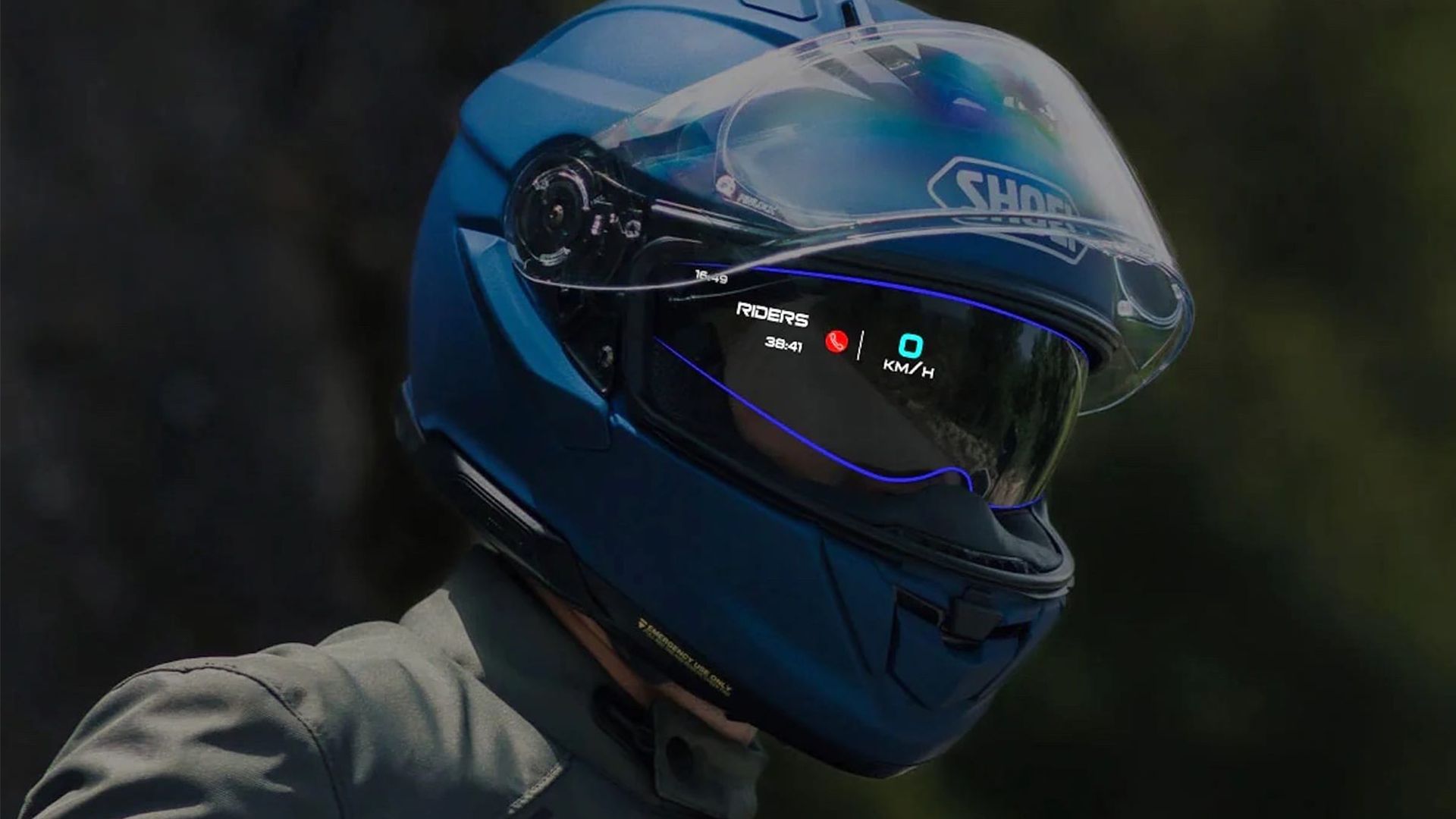 Shoei IT-HL helmet with HUD
