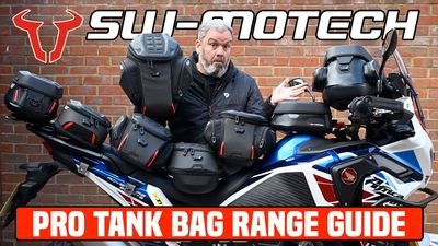 SW-Motech tank bag product shot or mounted on motorcycle
