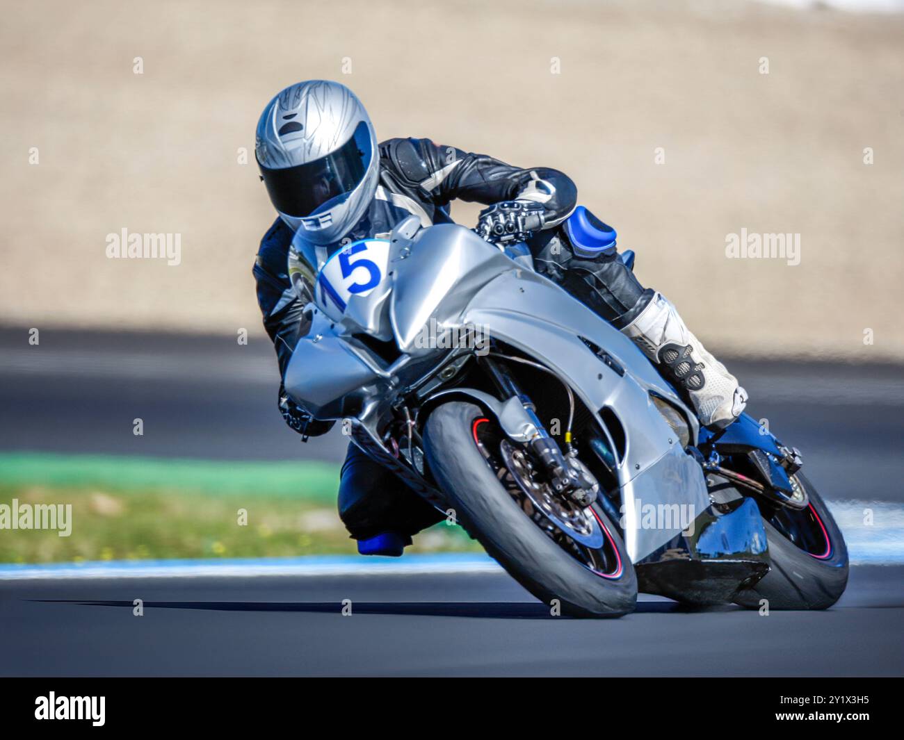 Sport bike in action to illustrate sport riding test category