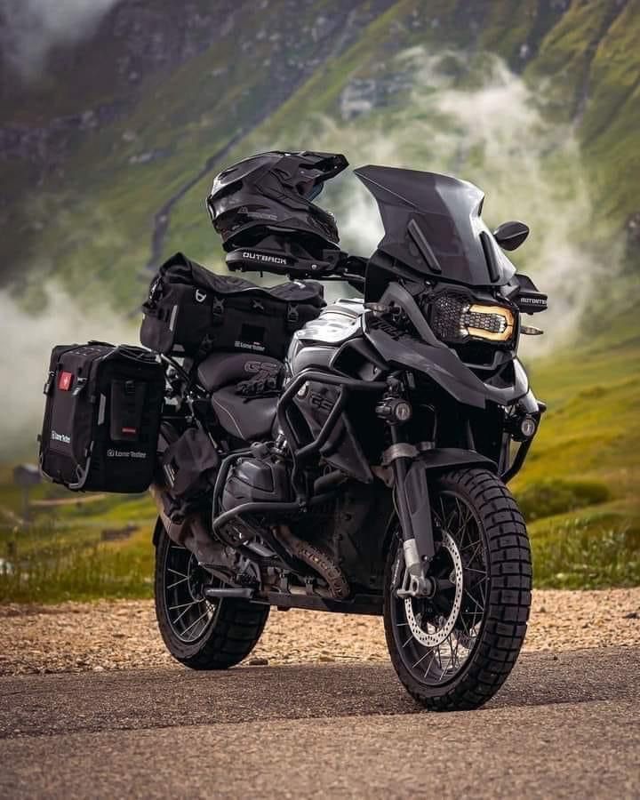 ADV touring bike with accessories to illustrate multi-device power needs