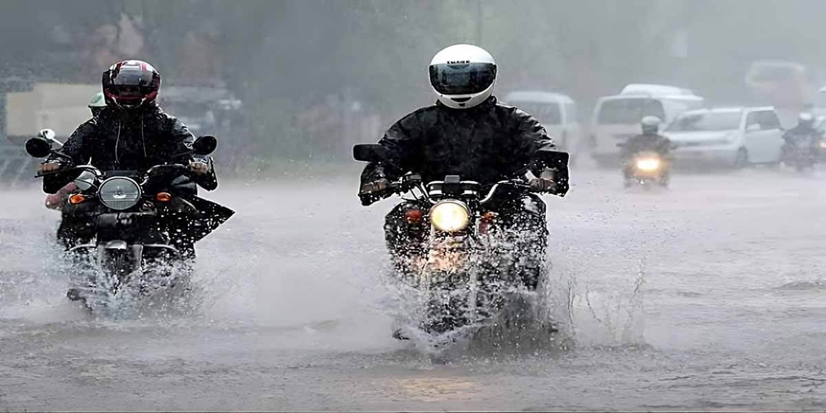 Rider on wet highway to illustrate real-world testing conditions