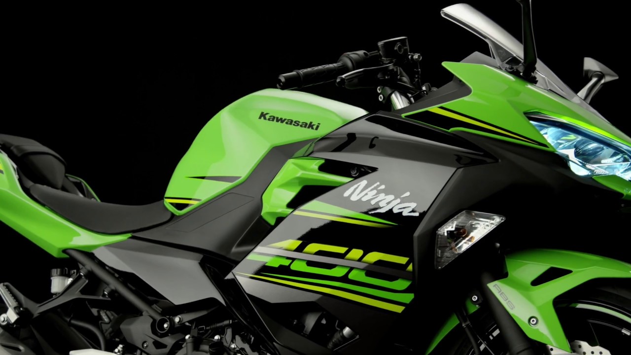 Kawasaki Ninja 400 clean side profile shot