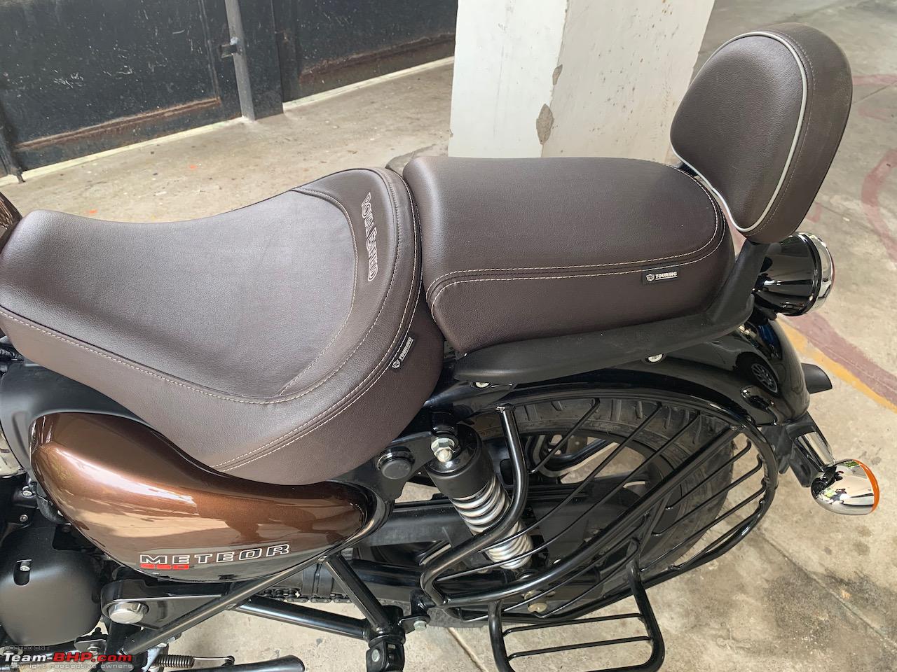 Royal Enfield Meteor 350 side profile showing low stance