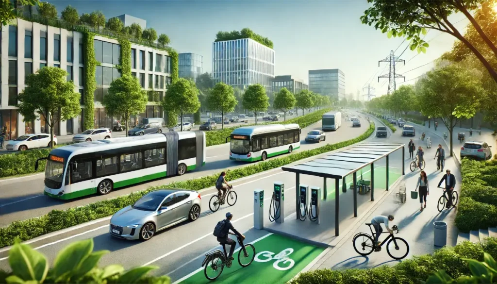 Image representing sustainable and eco-friendly transportation