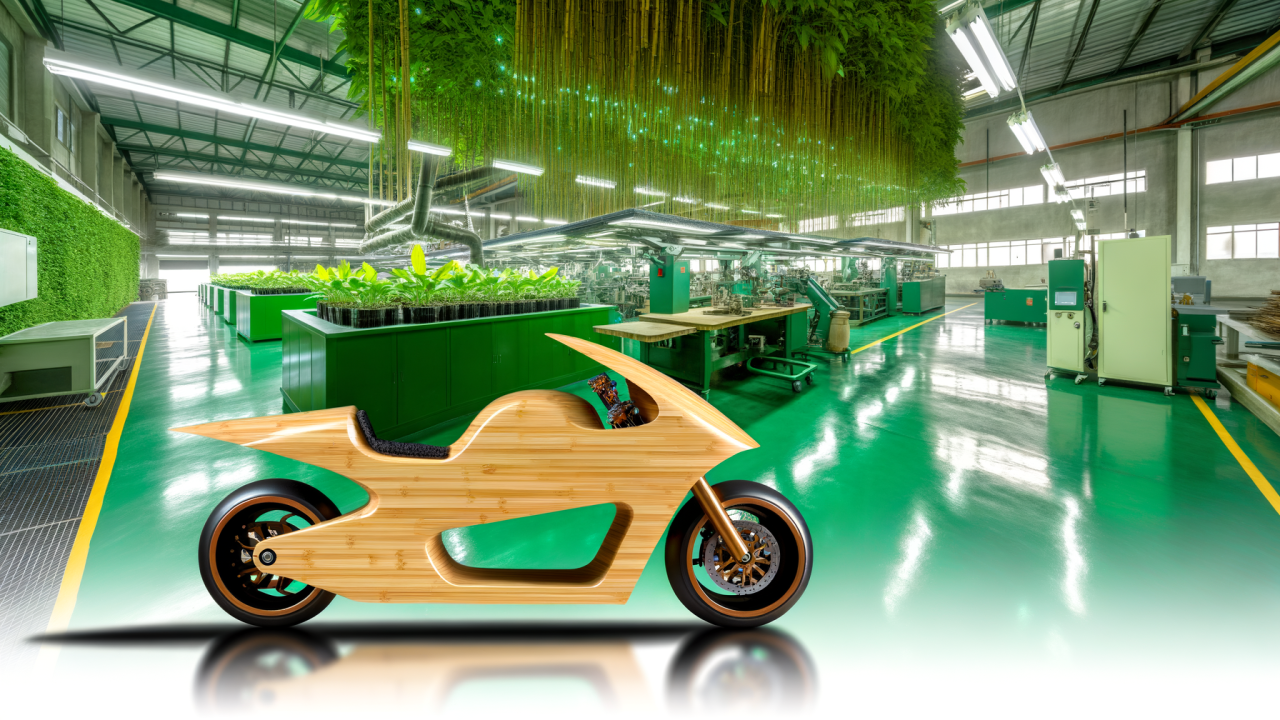 Visual representation of sustainability in the motorcycle industry