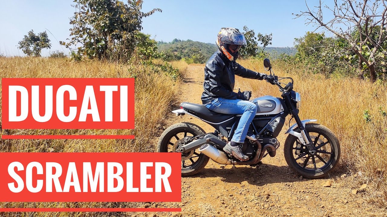 Scrambler section image showing dual-purpose capability on dirt or gravel