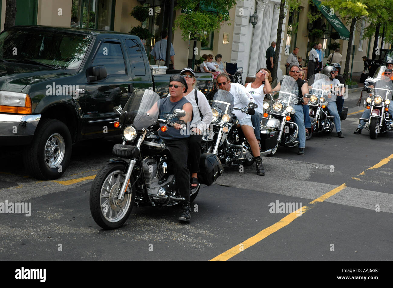 Local Charleston area riders gathered for a group ride or rally