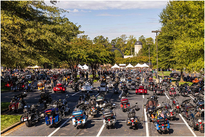 Group of motorcycle riders in the Charlotte NC or Carolinas area