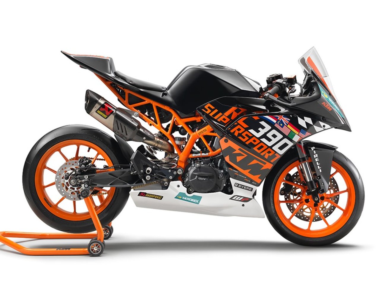 KTM RC 390 on a race circuit or track day