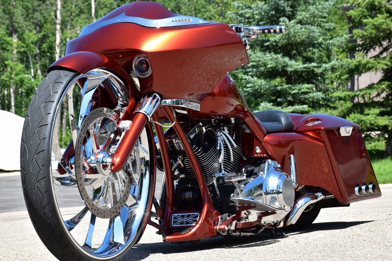 Custom bike show entry or winning build at Daytona
