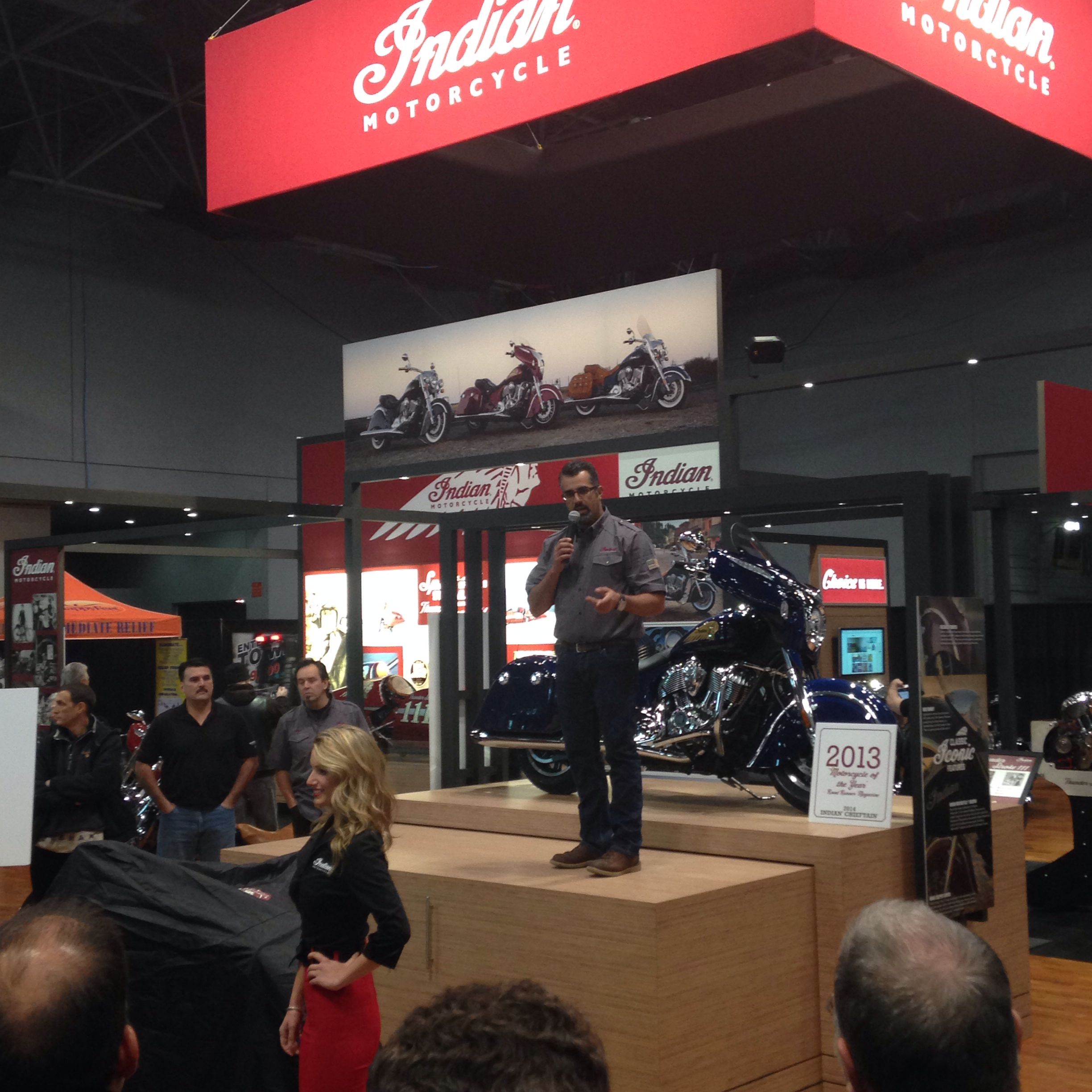 Concert or entertainment scene at a biker rally