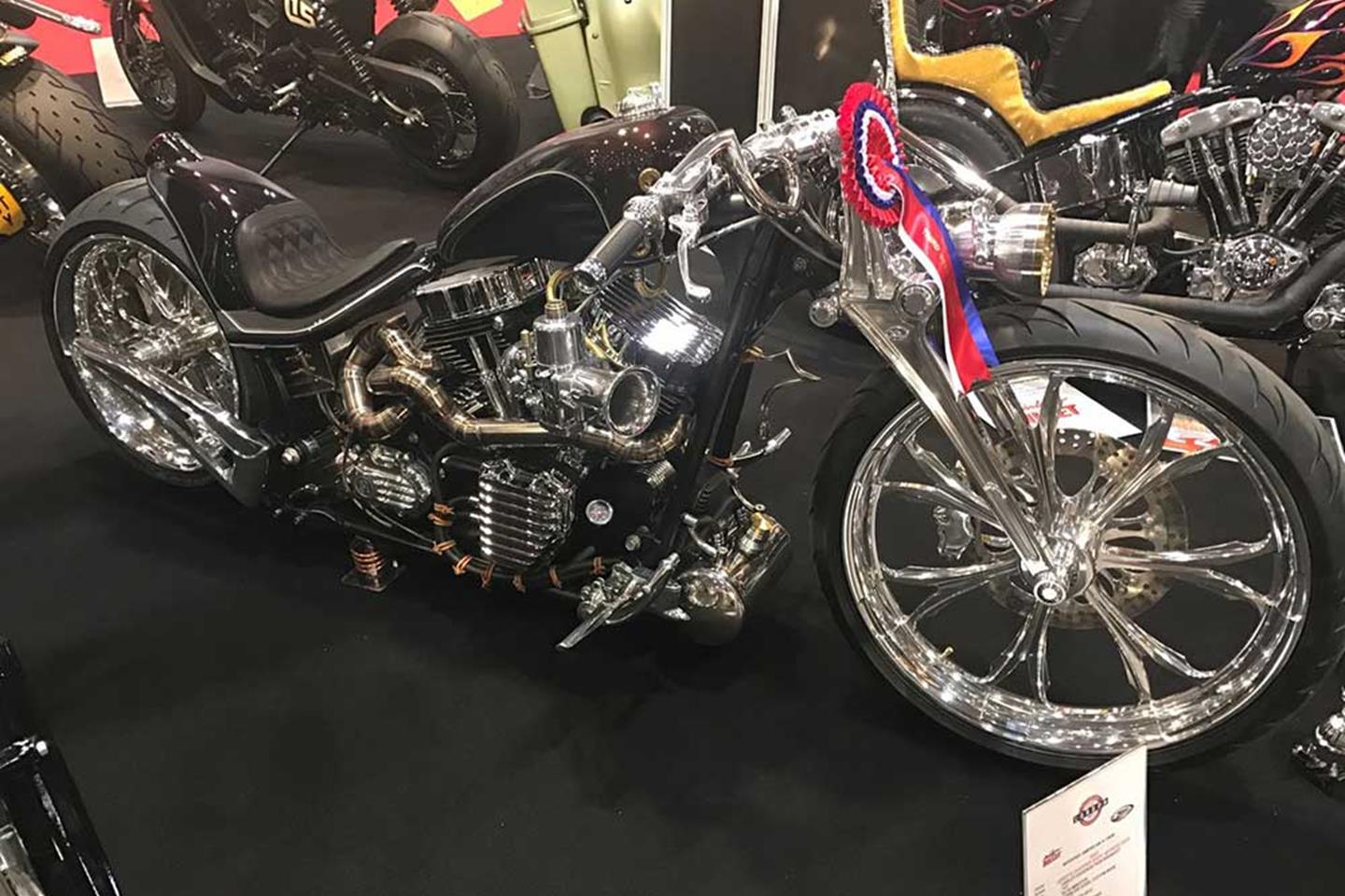 Custom bike show display or award-winning build