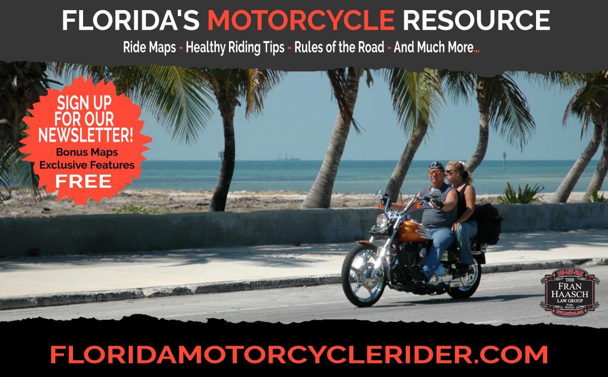 Group ride along Florida coastal highway A1A