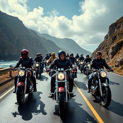 Thousands of riders on organized coastal group ride