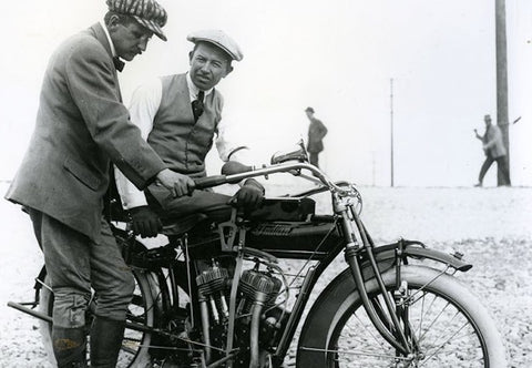Chicago cityscape with motorcycles to establish local setting