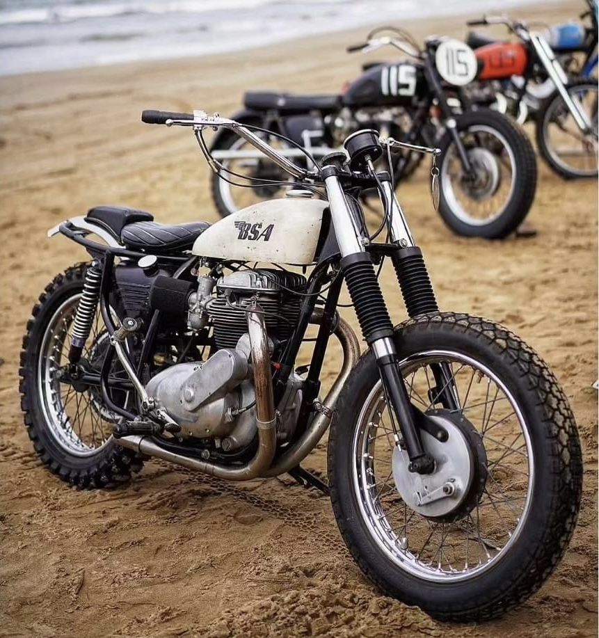 Display of classic and vintage motorcycles at a rally or show
