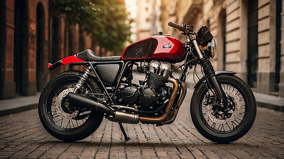 Close-up of a classic or vintage motorcycle at a DGR-style event