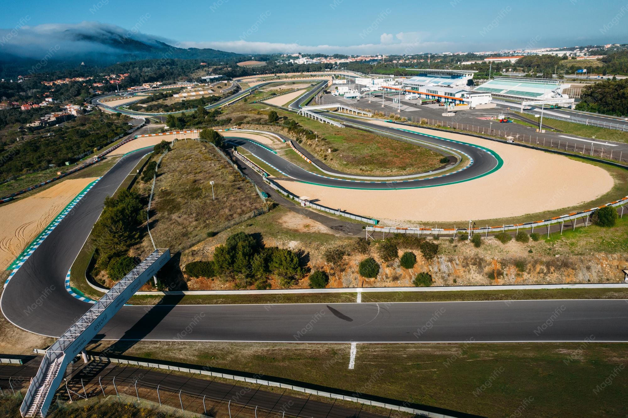 Overhead or wide shot of Estoril Circuit layout