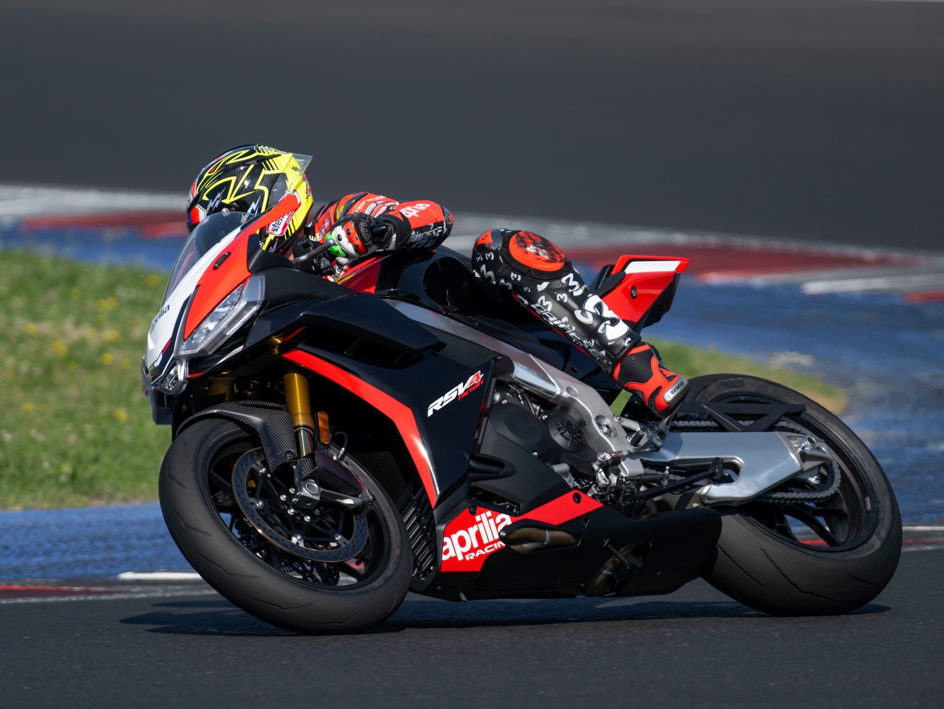 Aprilia RSV4 on track for Race 2 section