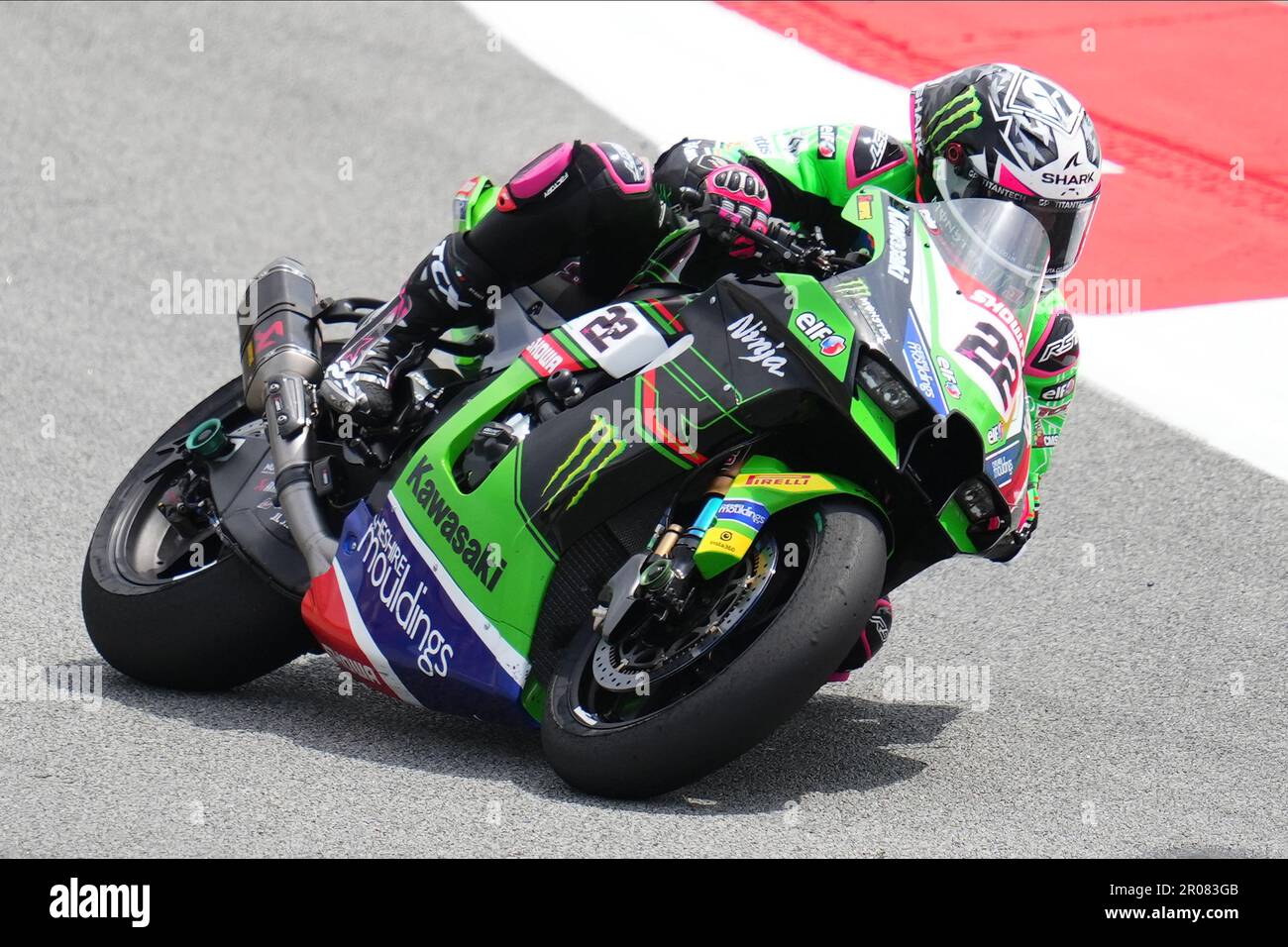 Kawasaki Ninja ZX-10RR on track in WorldSBK livery