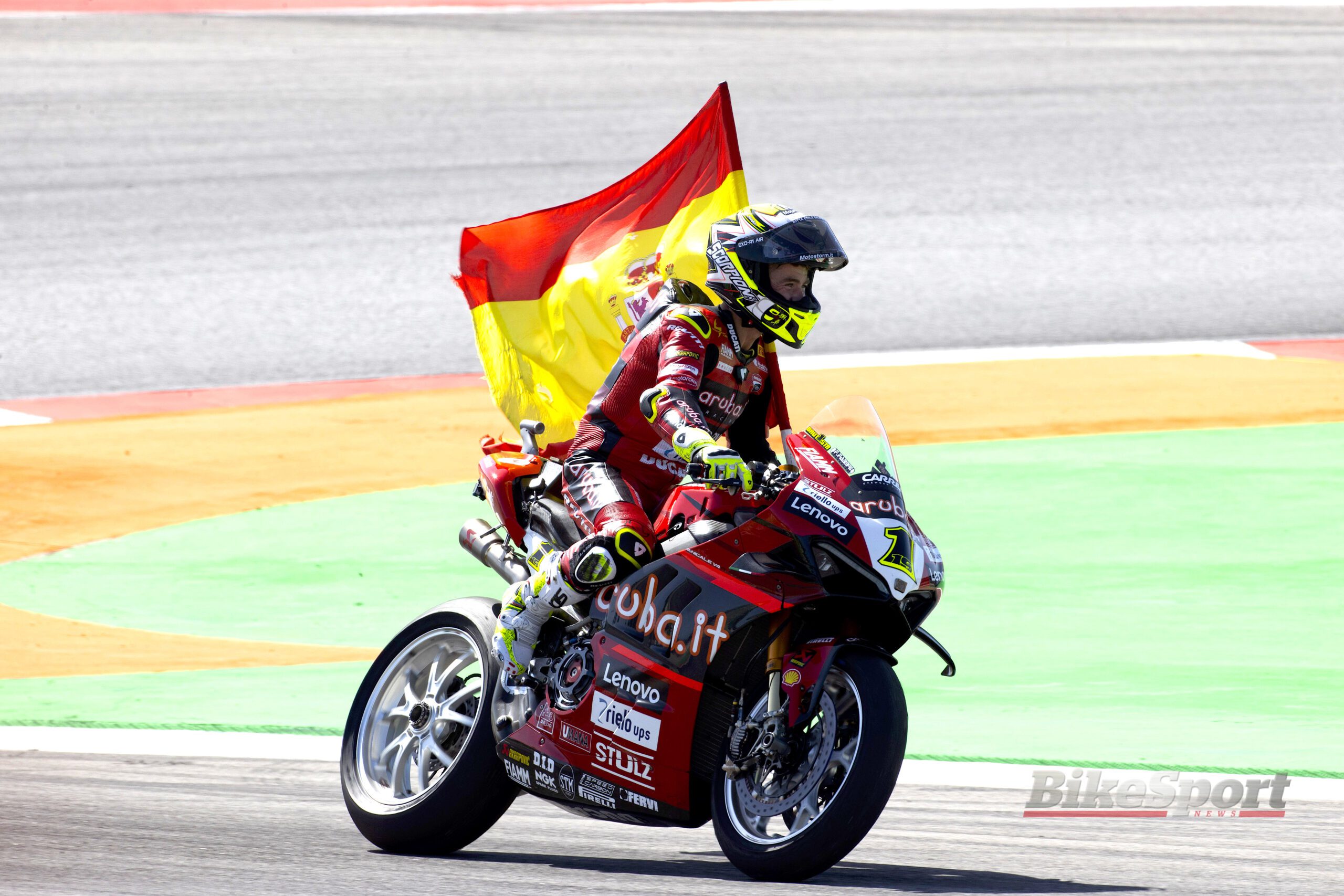 Bautista racing on the Ducati Panigale V4 R