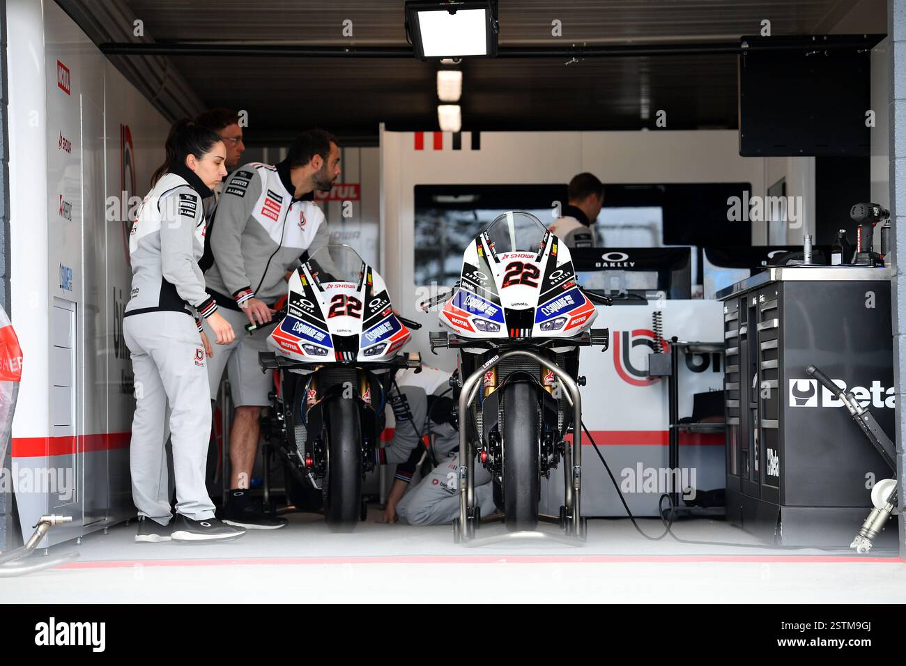 Paddock or garage scene illustrating team operations