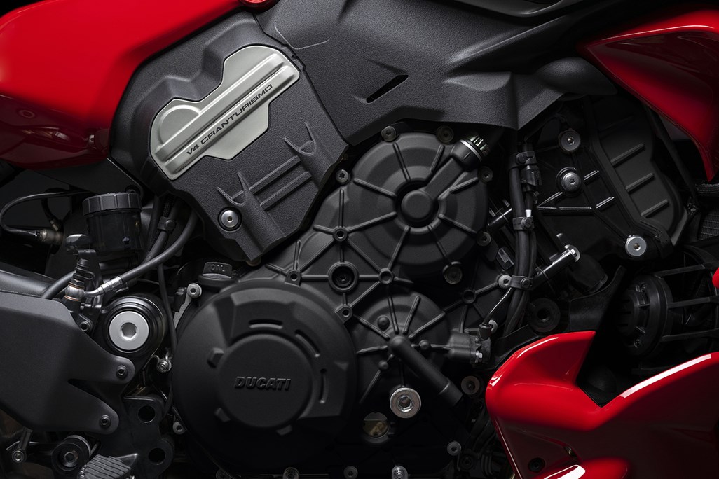 Close-up of the V4 Granturismo engine