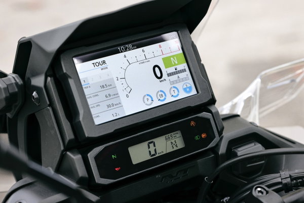 Close-up of the NT1100's 6.5-inch TFT instrument cluster