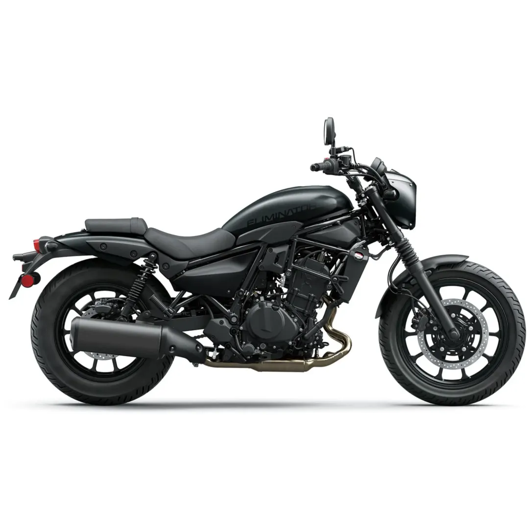 Hero image — full side profile of the Kawasaki Eliminator 500 SE in two-tone colorway