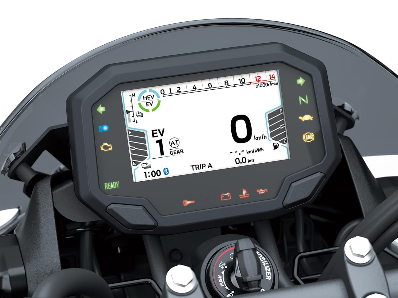 Technical illustration or detail shot of the hybrid drivetrain components