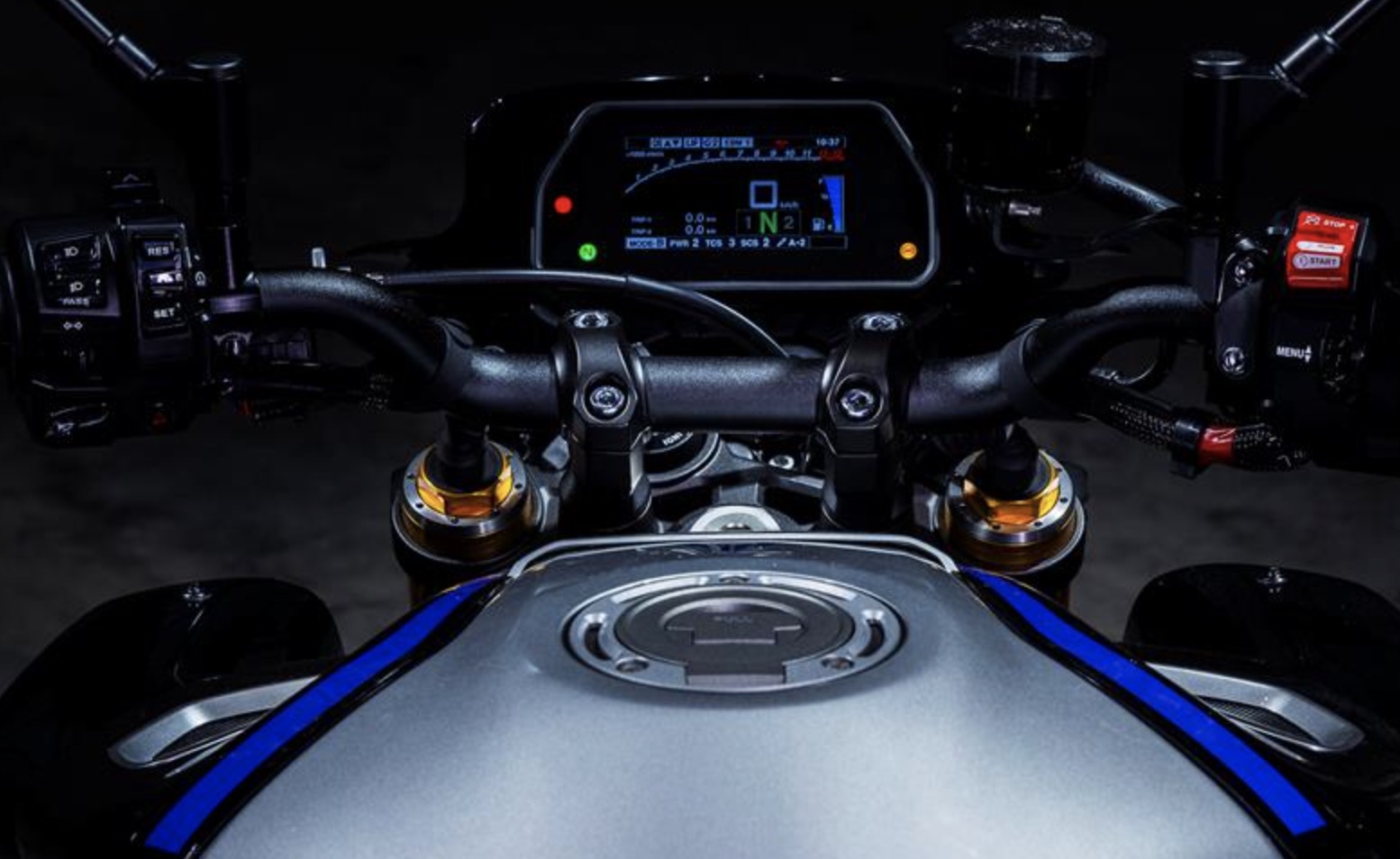 Close-up of the revised electronics interface and TFT display