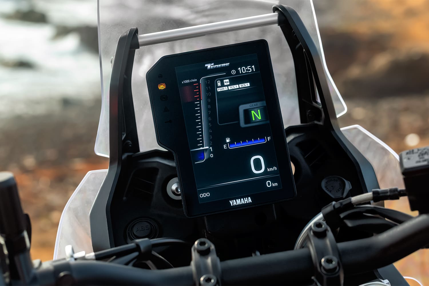 Close-up of the new 6.5-inch TFT display and cockpit area