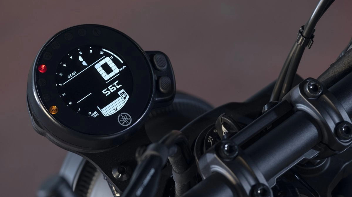 Close-up of the new TFT display and instrumentation for the electronics section