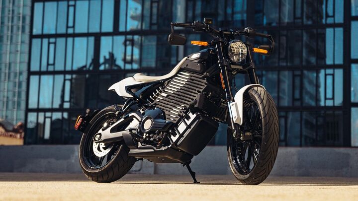 Harley touring model on the road to illustrate hybrid application