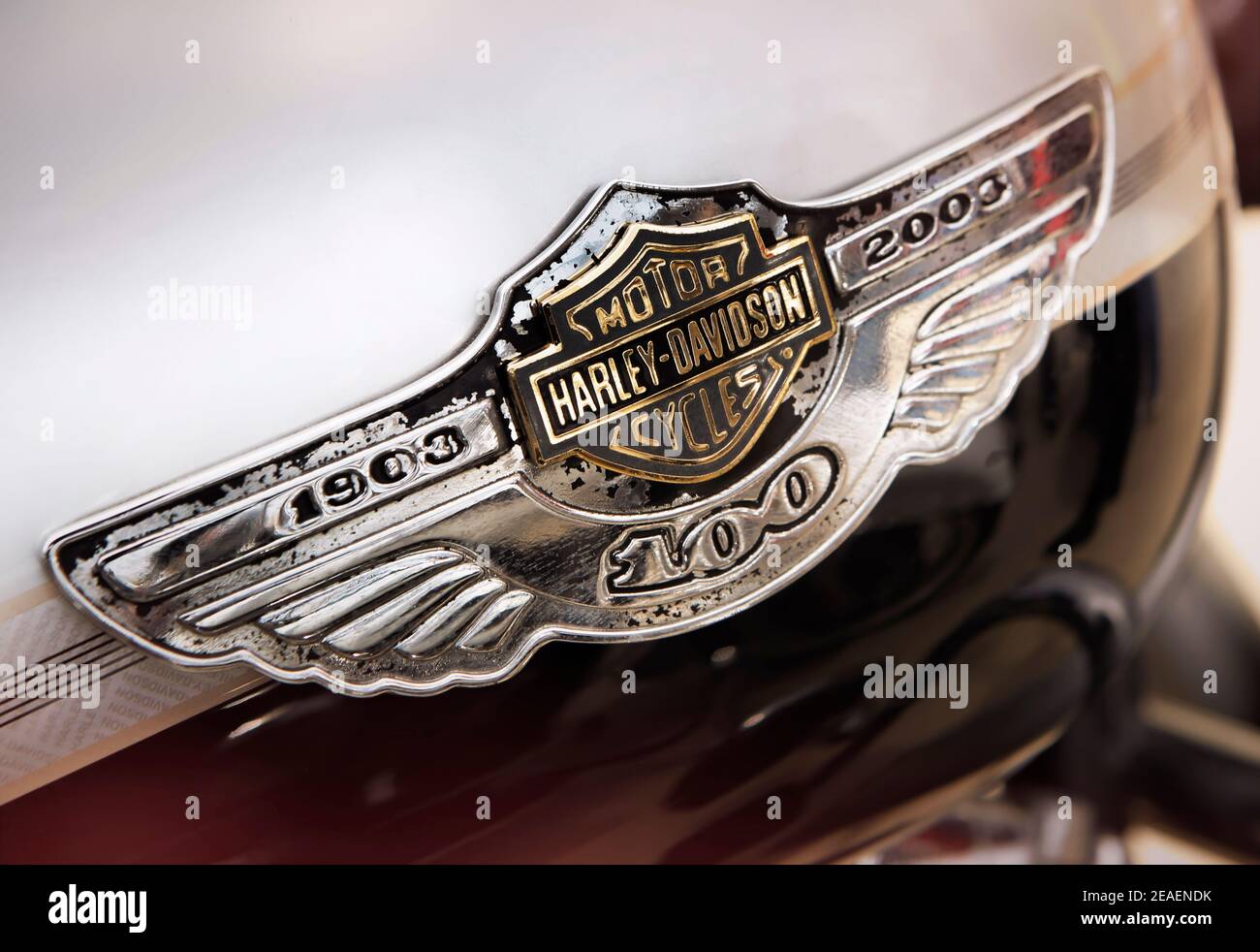 Close-up of special anniversary tank badging