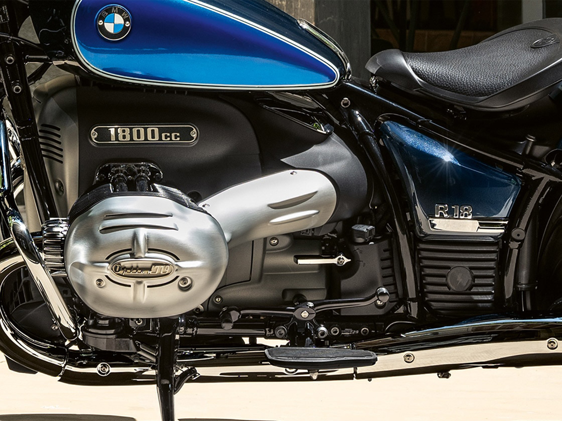 BMW R 18 Classic studio or road shot highlighting the boxer engine